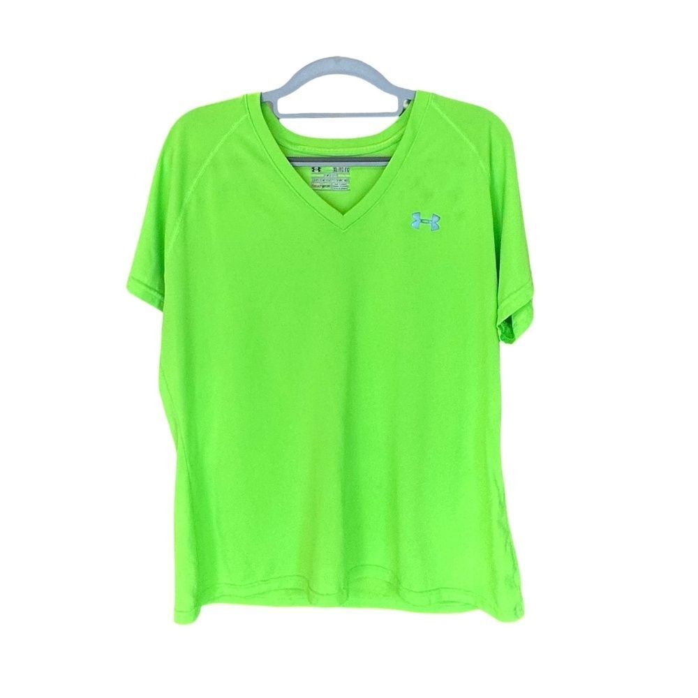 Under Armour Women's Heat Gear Short Sleeve Tee Green XL